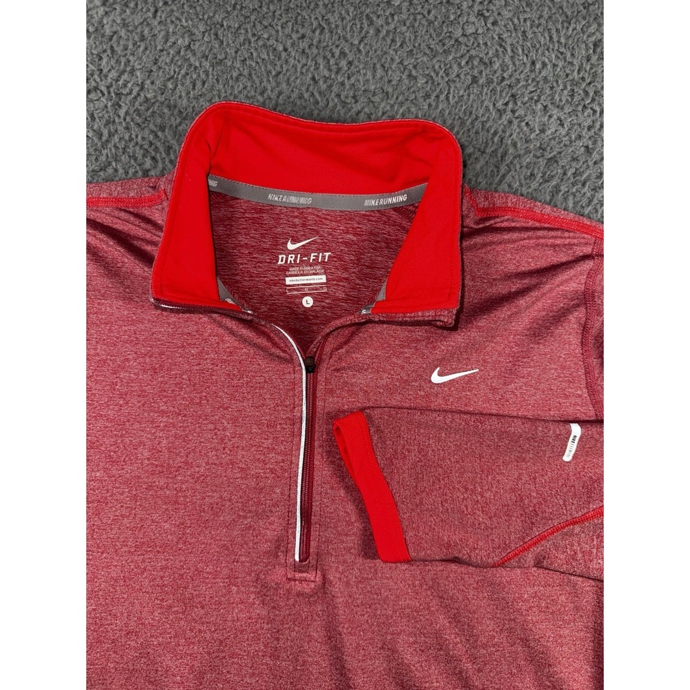 Nike Dri Fit Swift Track Jacket Women Large 1/4 Zip Mock Neck Running